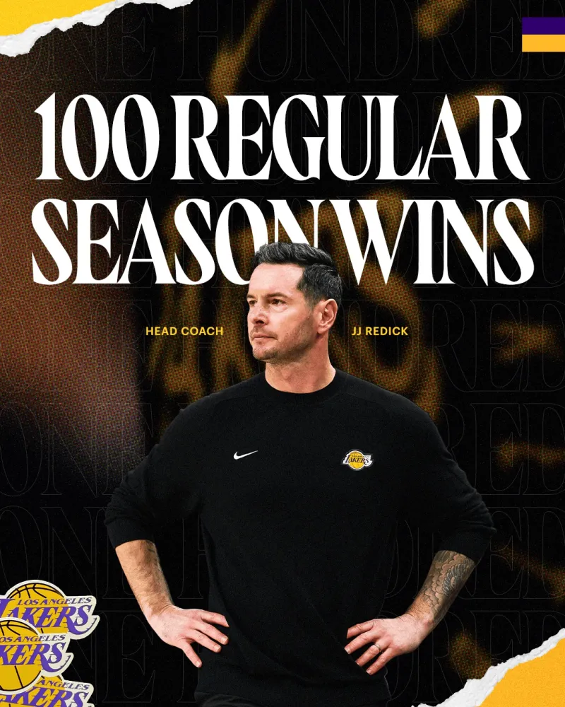乐鱼在线登录-湖人官方分享雷迪克百胜海报：这就是我们的教练